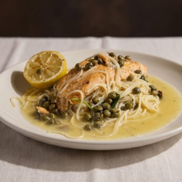 Salmon Piccata.